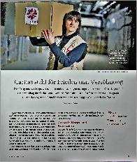 Vorschauseite 1: Caritas steht für Frieden und Versöhnung.