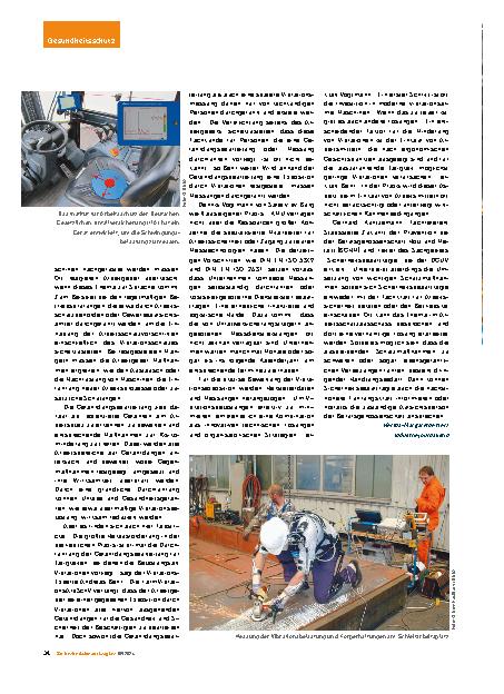 Vorschauseite 3: Verhinderung von Vibrationsrisiken: Gefährdung oft nicht bekannt.