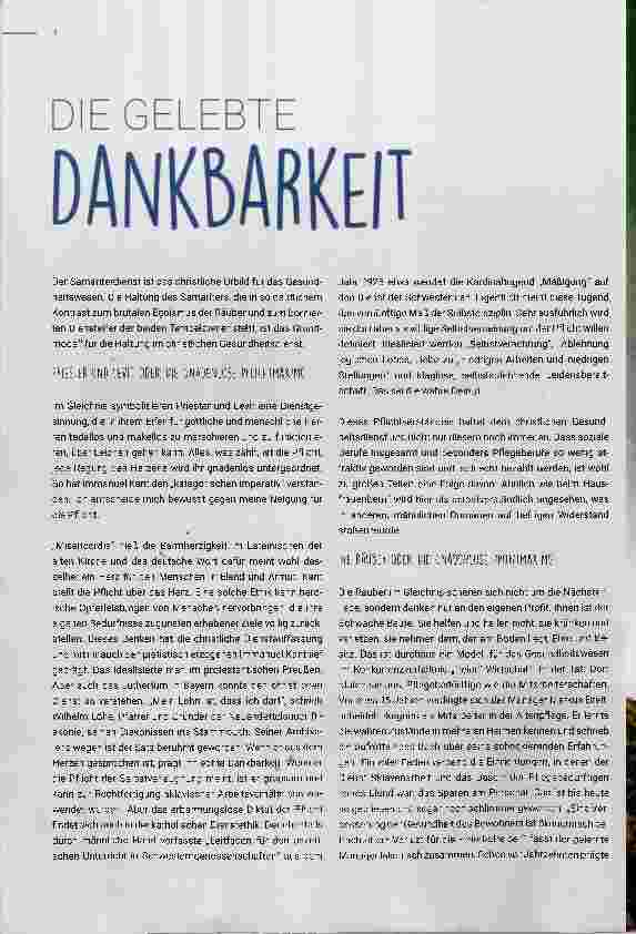 Vorschauseite 1: Die gelebte Dankbarkeit