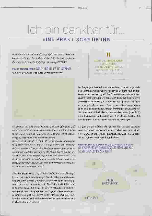 Vorschauseite 4: Die gelebte Dankbarkeit