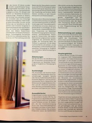 Vorschauseite 2: Programme zur häuslichen Versorgung zur Vermeidung von Spitaleinweisungen