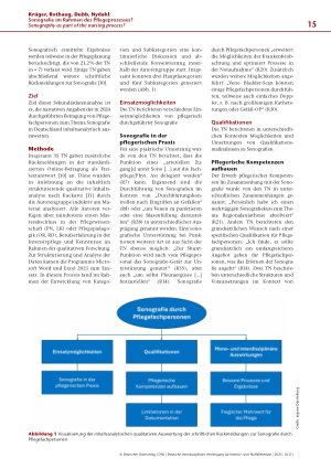 Vorschauseite 3: Sonografie im Rahmen des Pflegeprozesses? Qualitative Sekundärdatenanalyse einer Befragung von Pflegefachpersonen