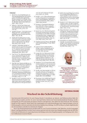Vorschauseite 6: Sonografie im Rahmen des Pflegeprozesses? Qualitative Sekundärdatenanalyse einer Befragung von Pflegefachpersonen