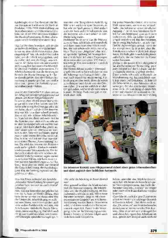 Vorschauseite 3: Ein Tätigkeitsfeld mit intensivem Patientenkonakt