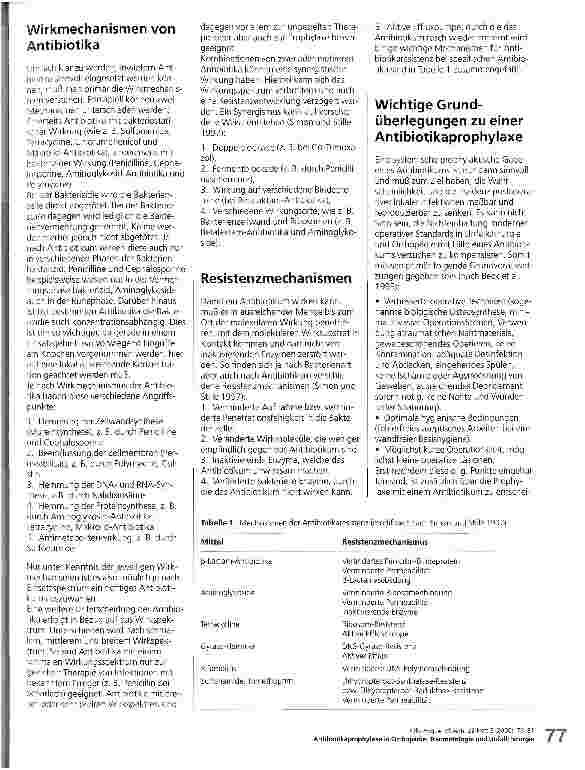 Vorschauseite 2: Antibiotikaprophylaxe in Orthopädie, Traumatologie und Unfallchirurgie
