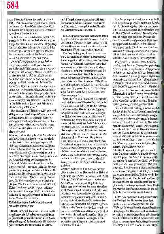 Vorschauseite 2: In der Bundesrepublik ist alles besser - 1. Österreichischer Kongreß für Altenund Hauskrankenpflege zeigt desolate Zustände auf