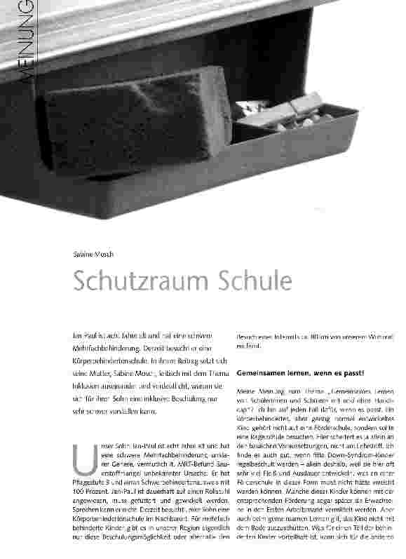 Vorschauseite 1: Schutzraum Schule