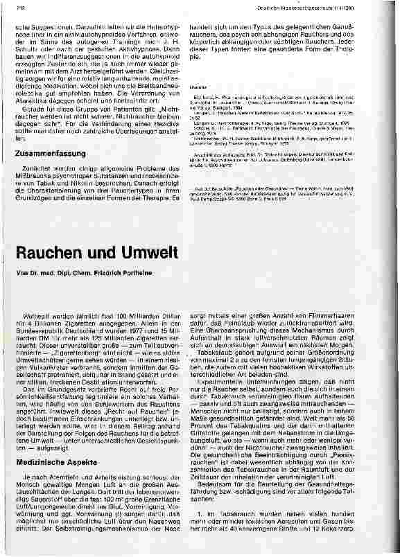 Vorschauseite 1: Rauchen und Umwelt