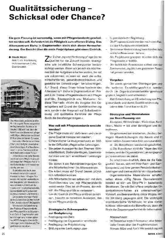Vorschauseite 1: Qualitätssicherung - Schicksal oder Chance?