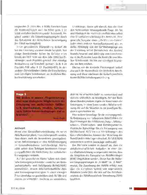 Vorschauseite 4: Unterbringung eines suizidal psychotischen Patienten