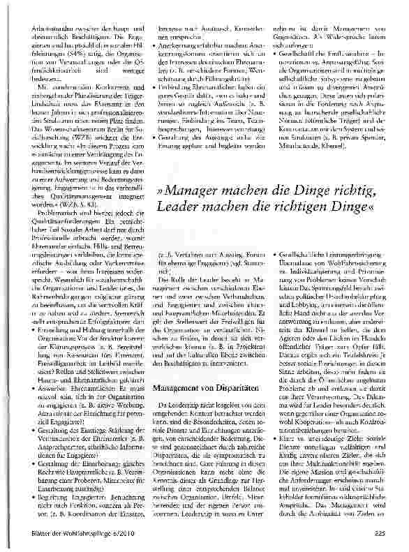 Vorschauseite 5: Leadership in sozialen Organisationen Authentizität ist die Grundlage für die Wirkung von Leitungskräften