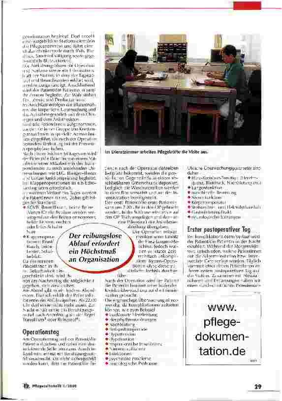 Vorschauseite 2: Pflege in der Herzchirurgie - ein Nischenbereich stellt sich vor