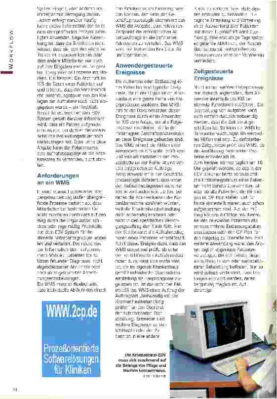 Vorschauseite 2: Die treibende Kraft Das Workflow-Management-System im Krankenhaus