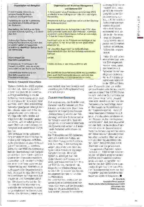 Vorschauseite 5: Die treibende Kraft Das Workflow-Management-System im Krankenhaus