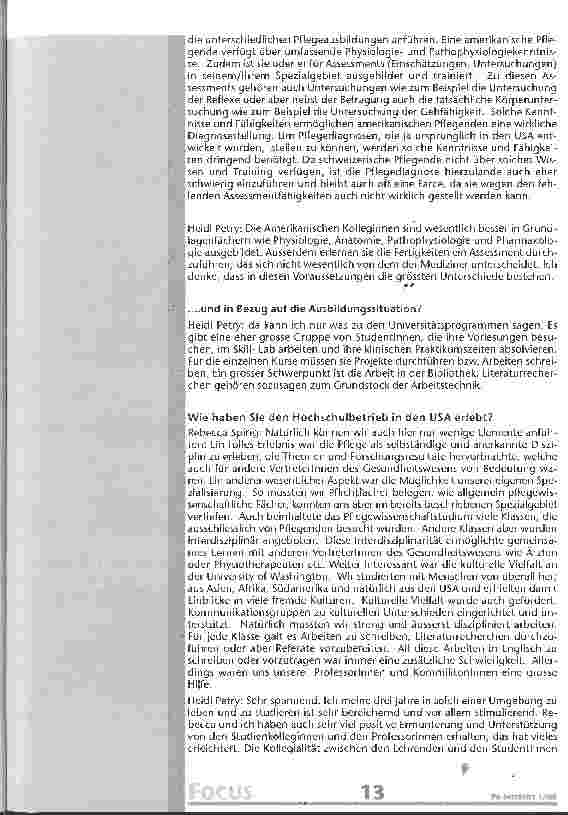 Vorschauseite 3: Ph. D. in USA: grosser Aufwand für einen Pflege-Doktor-Titel