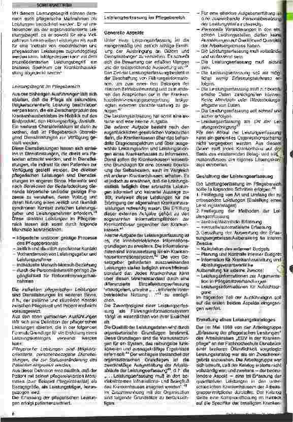 Vorschauseite 4: Möglichkeiten und Grenzen der Leistungserfassung im Pflegebereich