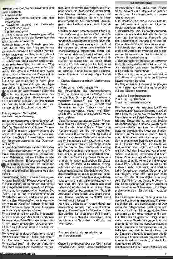Vorschauseite 6: Möglichkeiten und Grenzen der Leistungserfassung im Pflegebereich