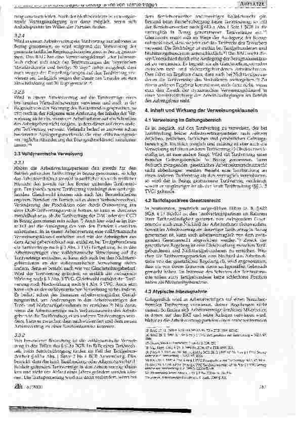 Vorschauseite 3: Die arbeitsvertragliche Bezugnahme von Tarifverträgen