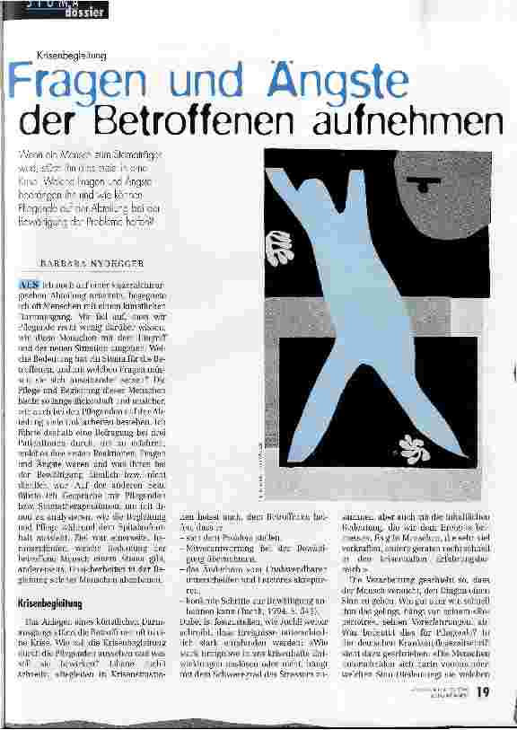 Vorschauseite 1: Fragen und Ängste der Betroffenen aufnehmen Krisenbegleitung