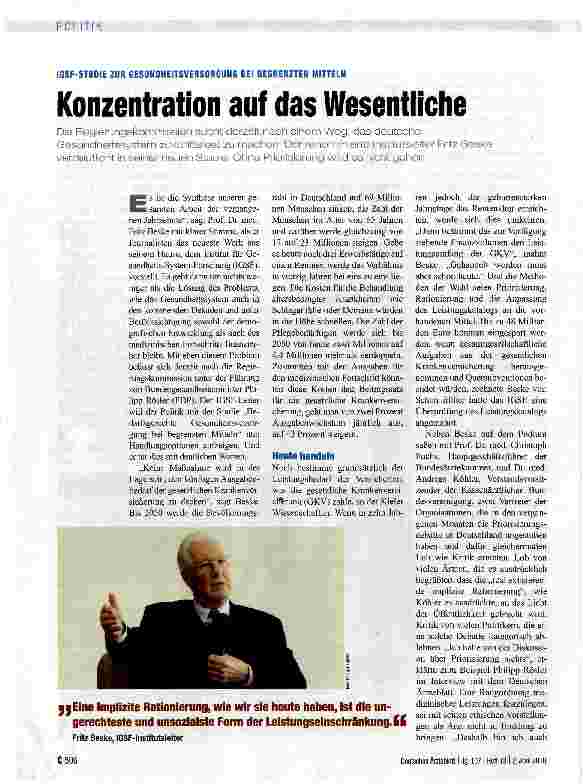 Vorschauseite 1: Konzentration auf das Wesentliche