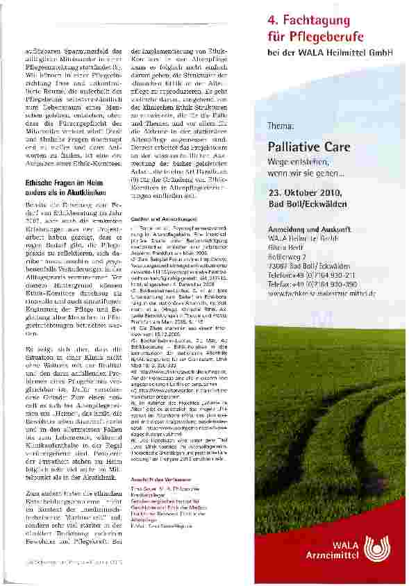 Vorschauseite 4: Ethik-Komitees in der Altenpflege