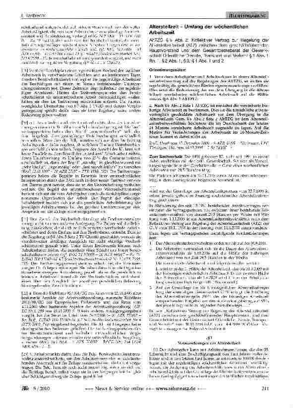 Vorschauseite 2: Wechselschichtzulage - Unterbrechung der Schichtarbeit durch Bereitschaftsdienst