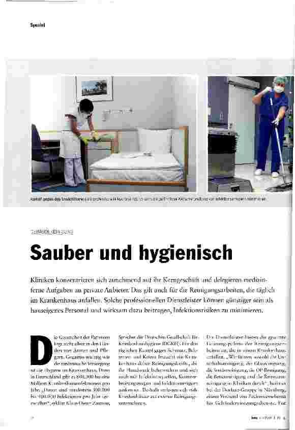 Vorschauseite 1: Sauber und hygienisch