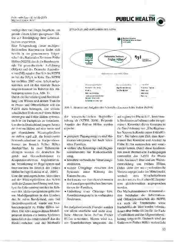 Vorschauseite 2: Prävention auf Bundesebene - Das Nationale Zentrum Frühe Hilfen (NZFH) zur Prävention von Kindesmisshandlung und -Vernachlässigung