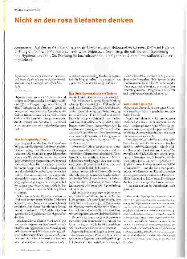 Vorschauseite 1: Nicht an den rosa Elefanten denken
