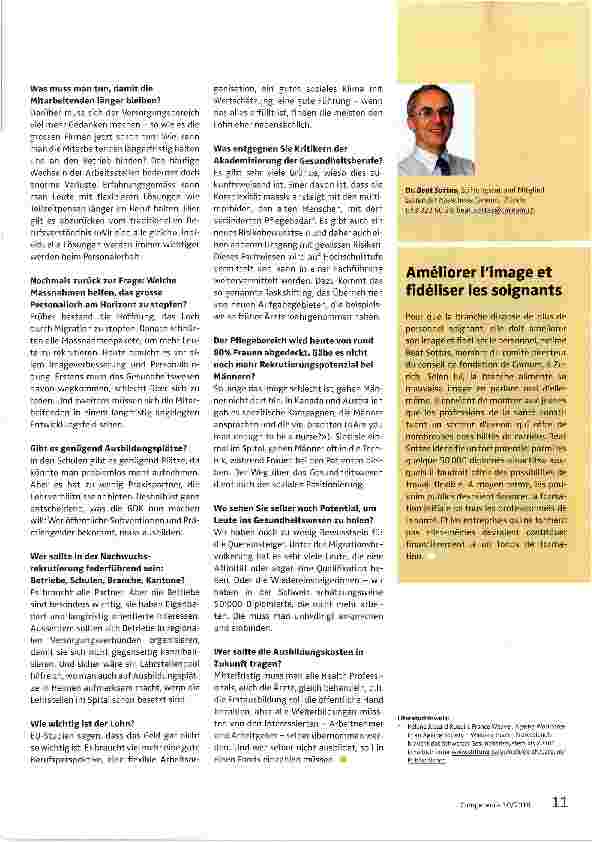 Vorschauseite 2: «Das Gesundheitswesen ist eine Zukunftsbranche»