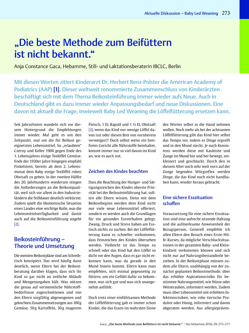 Vorschauseite 1: ? Die beste Methode zum Beifüttern ist nicht bekannt. ?