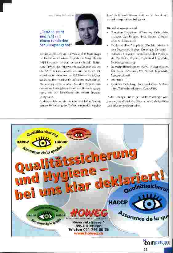 Vorschauseite 3: TarMed steht und fällt mit einem fundierten Schulungsangebot