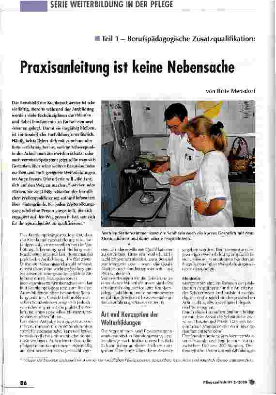 Vorschauseite 1: Praxisanleitung ist keine Nebensache Teil 1: Berufspädagogische Zusatzqualifikation