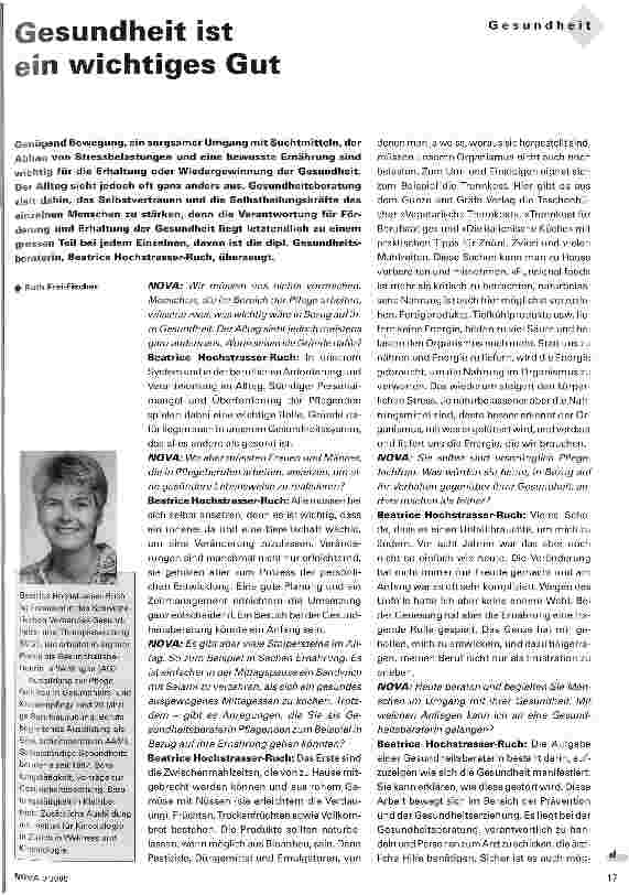 Vorschauseite 1: Gesundheit ist ein wichtiges Gut