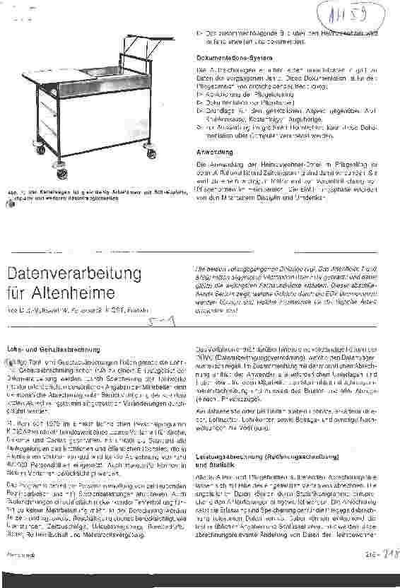 Vorschauseite 1: Datenverarbeitung für Altenheime