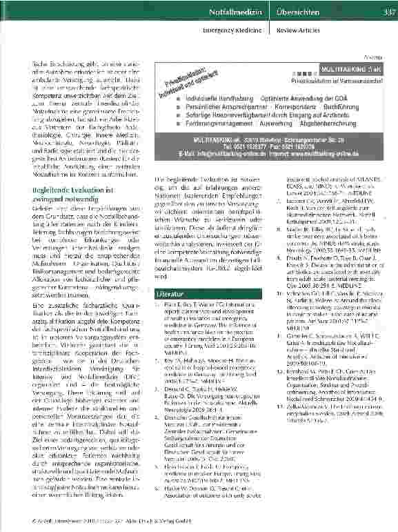 Vorschauseite 3: Notfallbehandlung: Zentral und interdisziplinär