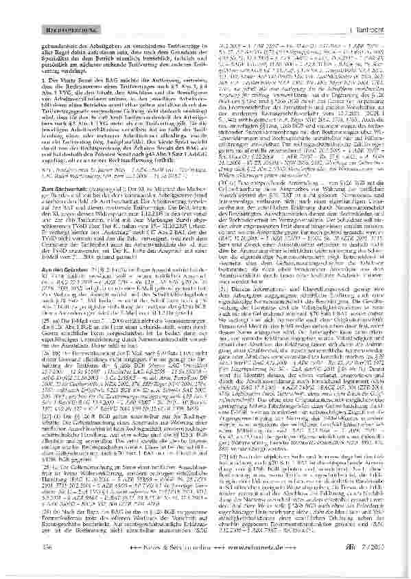 Vorschauseite 2: Grundsatz der Tarifeinheit (Anfragebeschluss); Ausschlussfrist