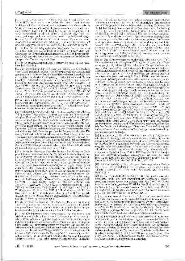 Vorschauseite 3: Grundsatz der Tarifeinheit (Anfragebeschluss); Ausschlussfrist