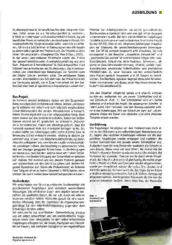 Vorschauseite 2: Alle reden von Prävention und Gesundheitsförderung - Wir machen etwas!