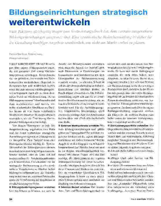 Vorschauseite 1: Bildungseinrichtungen strategisch weiterentwickeln