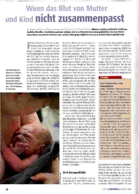 Vorschauseite 1: Wenn das Blut von Mutter und Kind nicht zusammenpasst