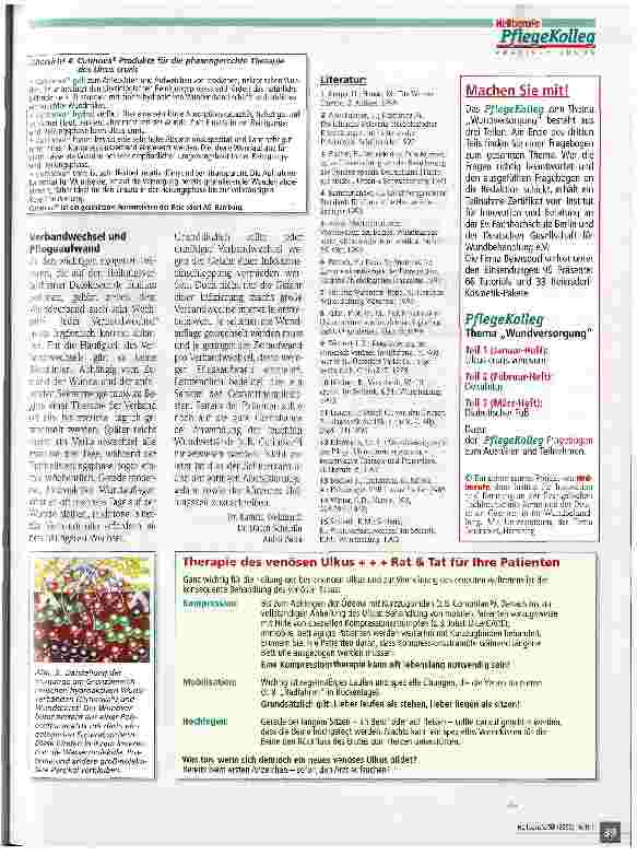 Vorschauseite 4: Wundversorgung Teil 1: Ulcus cruris venosum