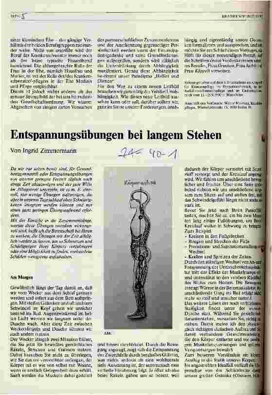 Vorschauseite 1: Entspannungsübungen bei langem Stehen