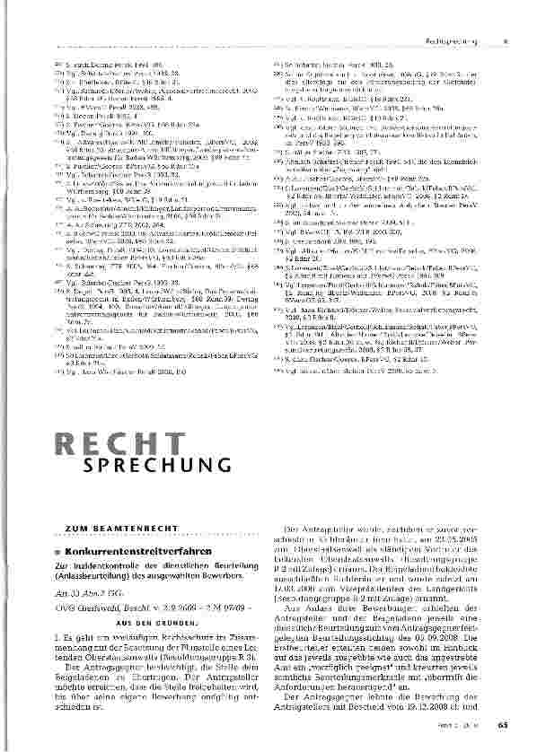 Vorschauseite 1: Konkurrentenstreitverfahren