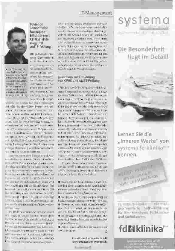 Vorschauseite 2: IT-Umsetzung von CPOE und AMTS-Prüfung in Deutschland: Barrieren und Lösungen