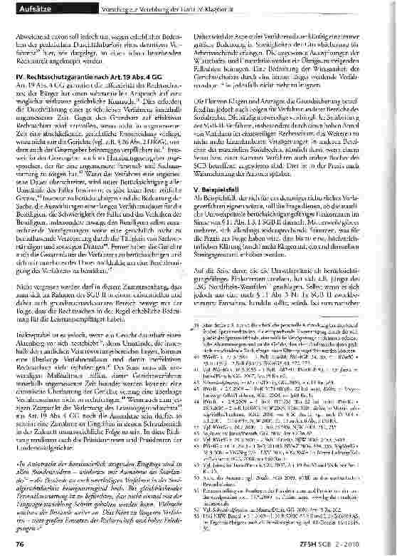 Vorschauseite 4: Vorschlag zur Verebbung der Hartz IV-Klagewelle