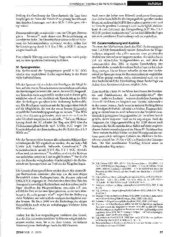 Vorschauseite 5: Vorschlag zur Verebbung der Hartz IV-Klagewelle