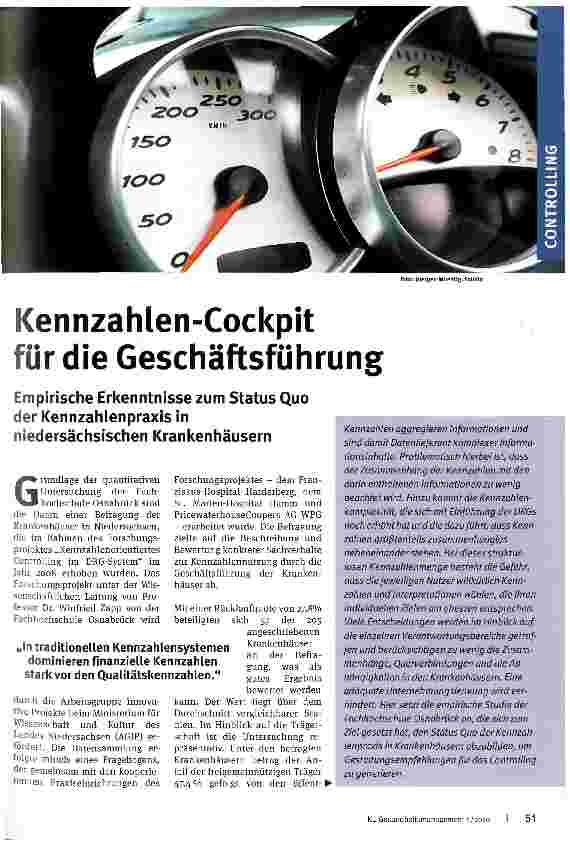 Vorschauseite 1: Kennzahlen-Cockpit für die Geschäftsführung