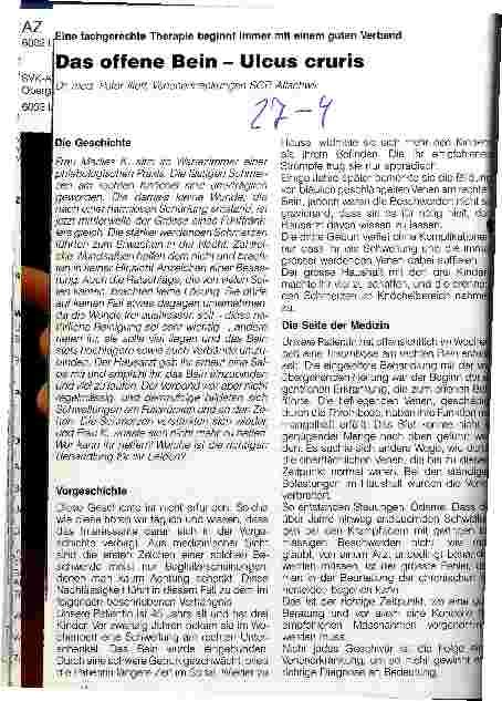 Vorschauseite 1: Das offene Bein - Ulcus cruris