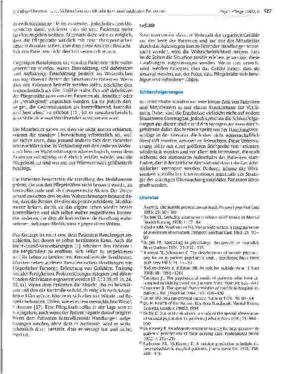 Vorschauseite 5: Ständige Überwachung: Sichtweisen von Mitarbeitern und suizidalen Patienten